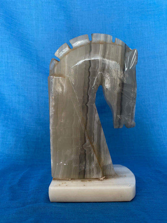 Deze set van Onyx paarden hoofden zullen uw boeken en uw interieur een goed aanzicht geven.