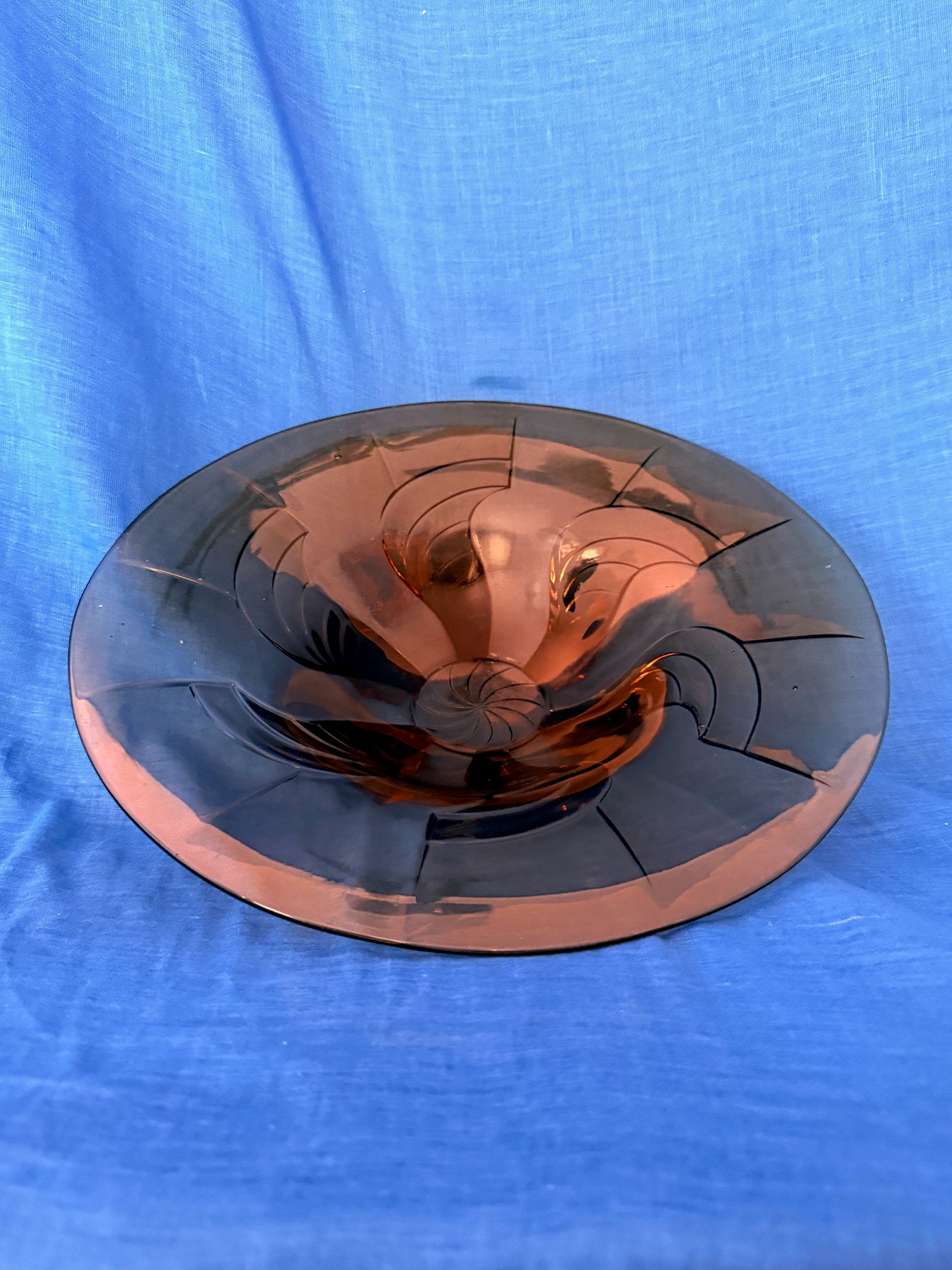 Glazen decoratieve schaal Art Deco