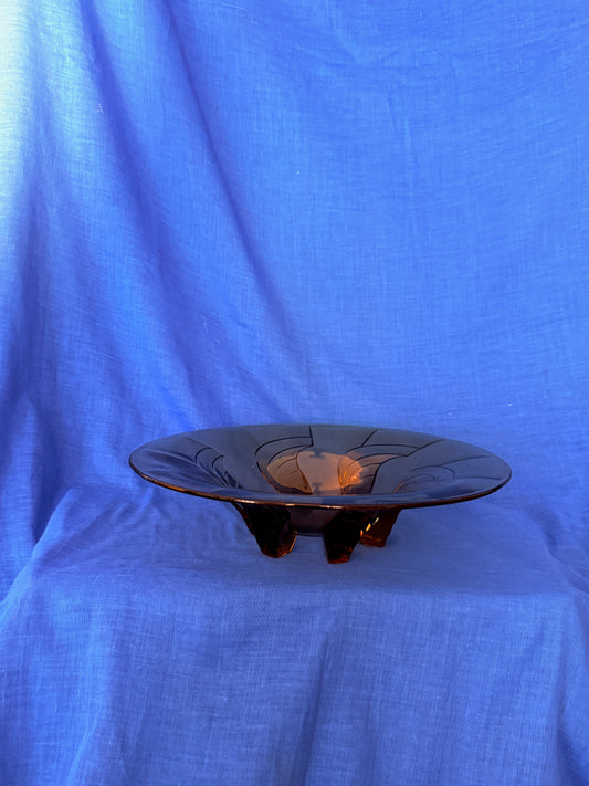 Glazen decoratieve schaal Art Deco