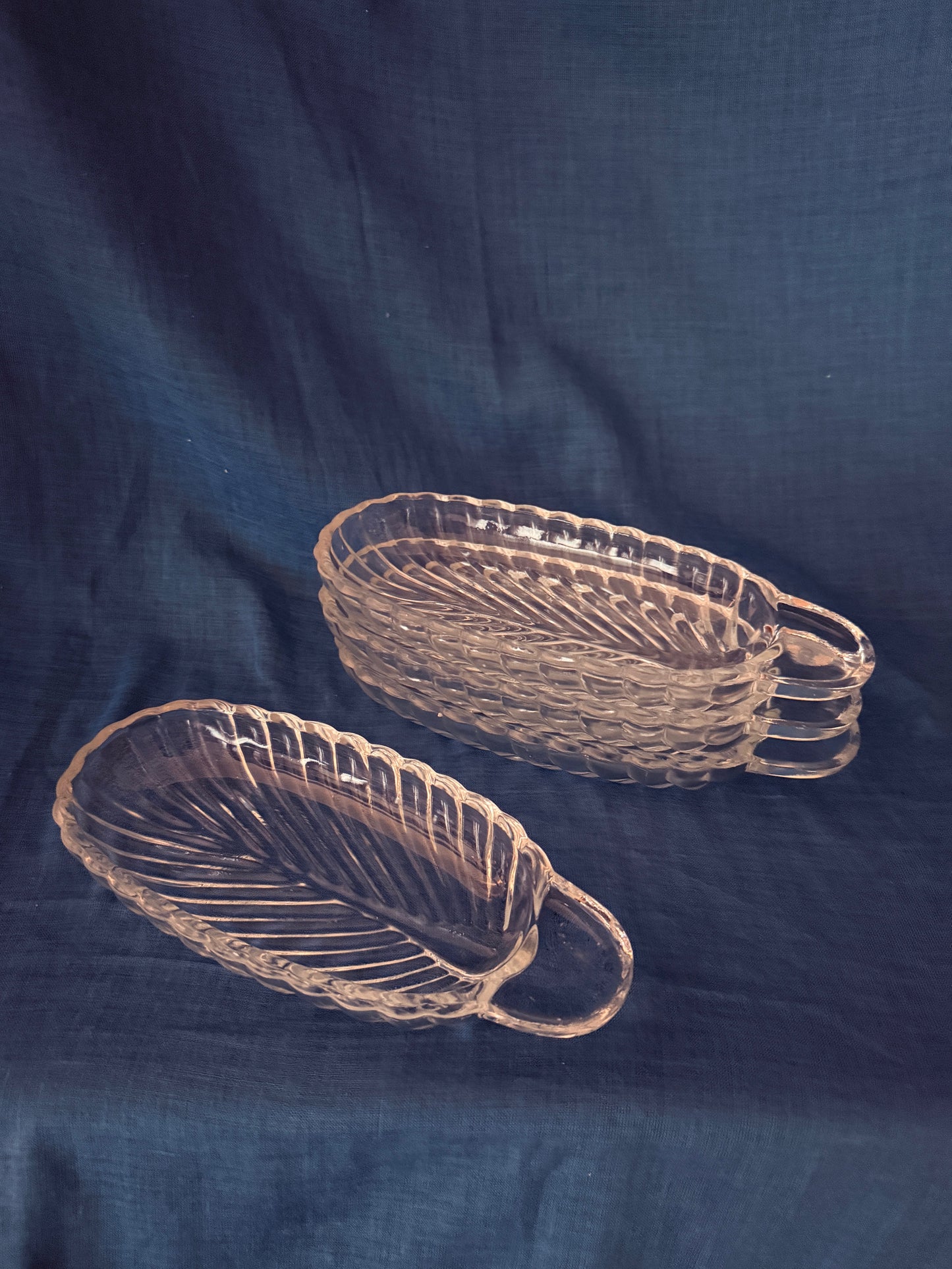 Glazen desertschalen ovaal