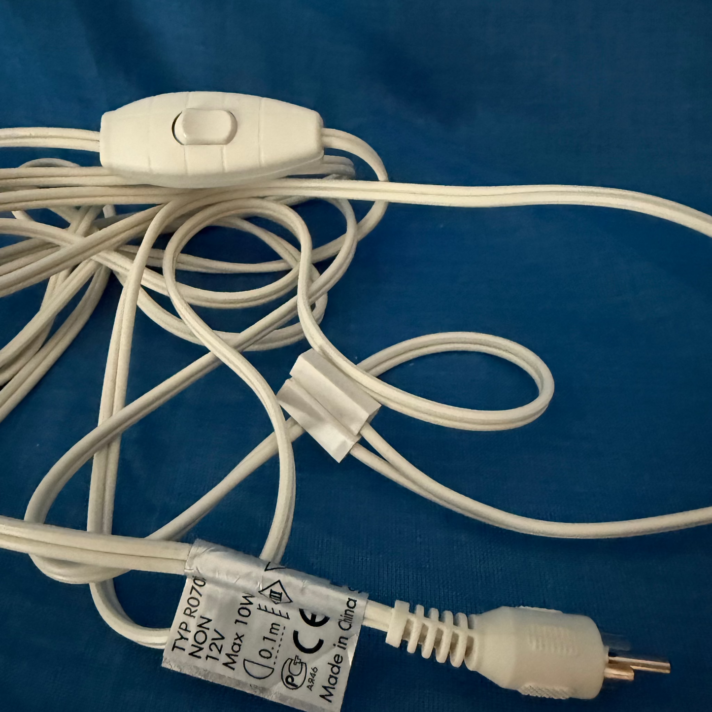 Handig snoer met schakelaar voor Grundtal lamp.