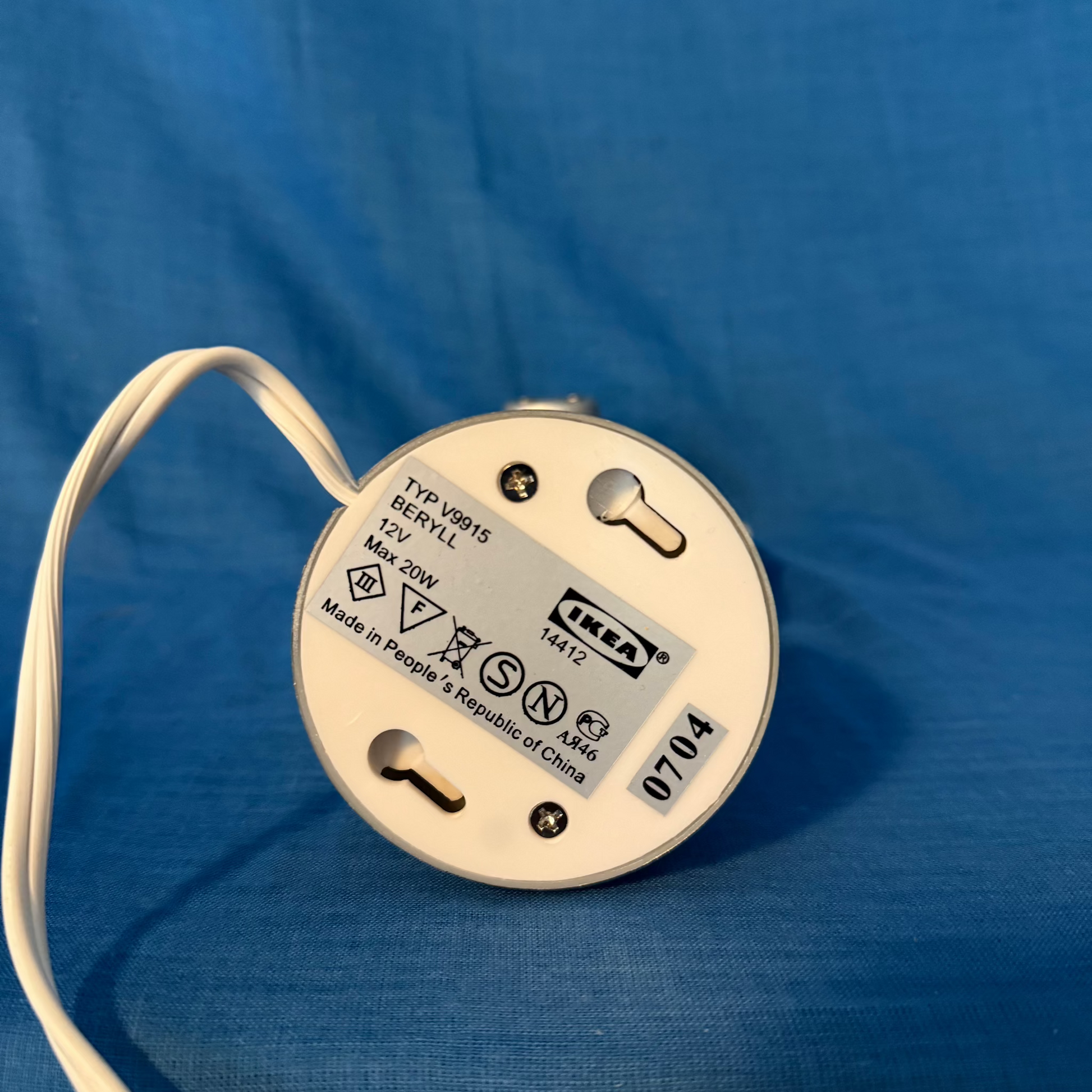 Onderzijde montage voor Beryll spot.