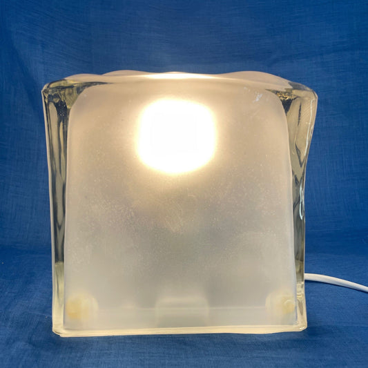 Retro Ikea lamp van frosted glas.
