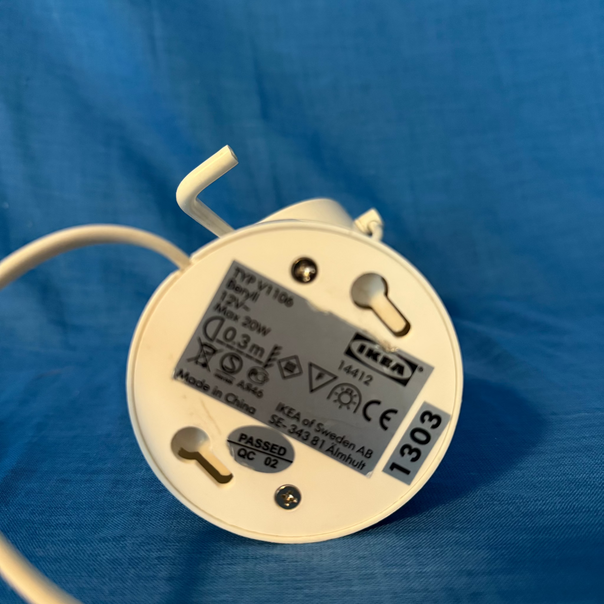 Onderzijde Beryll spot.
